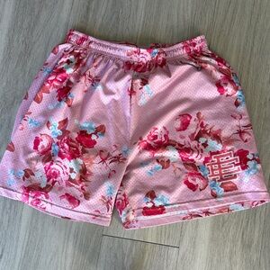 Eric Emanuel Pink Floral Athletic Shorts